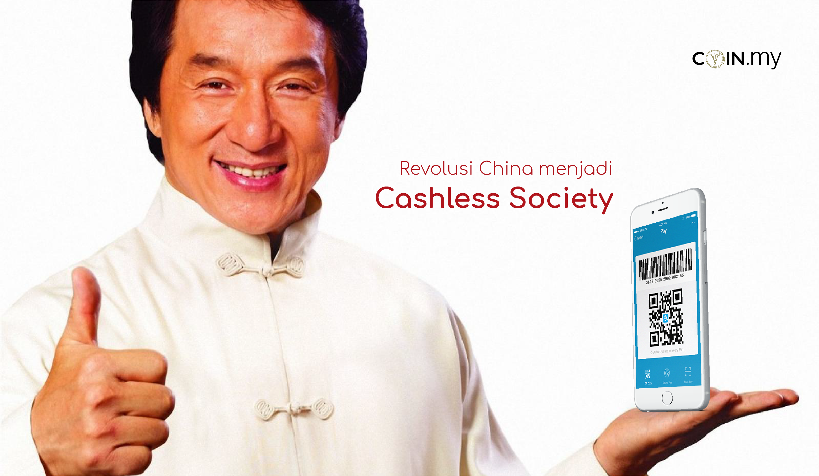 an image on a post about cashless society