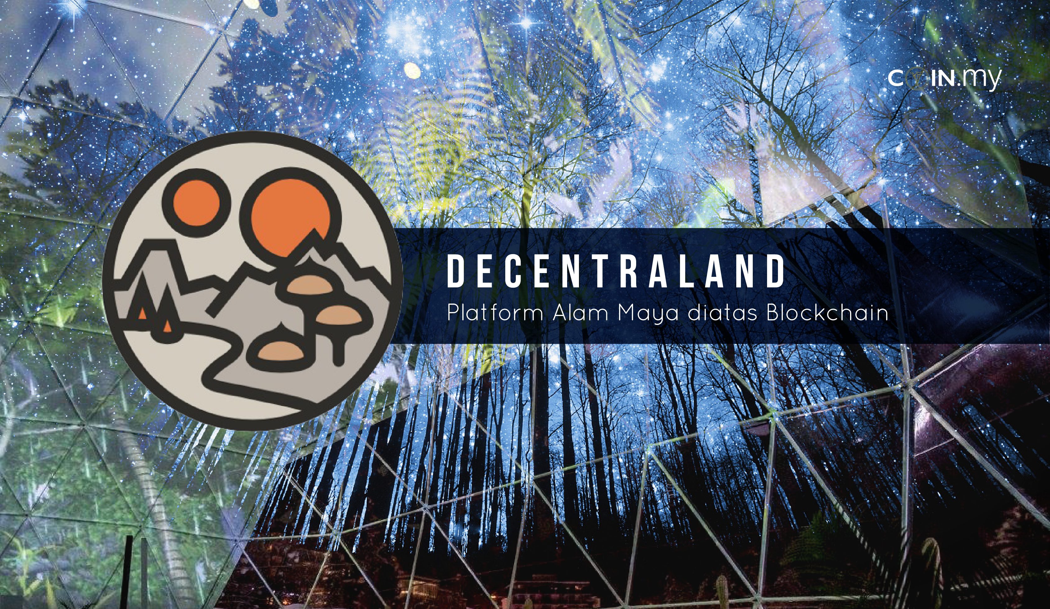 an image on a post on decentraland