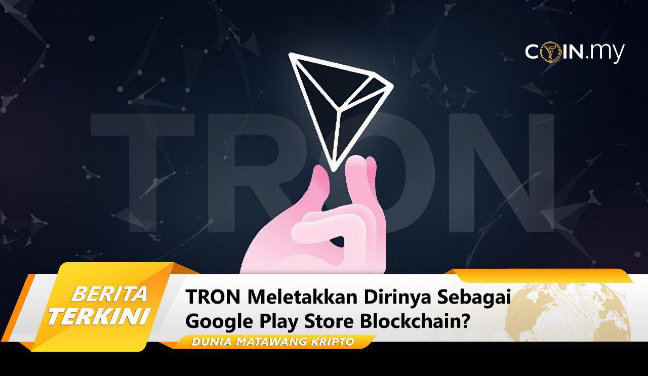 an image on a post on tron google play store blockchain