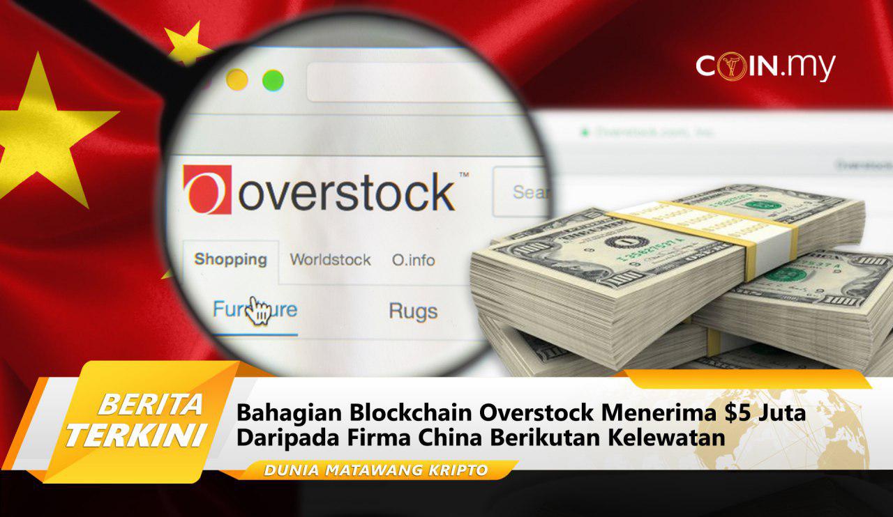 an image on a post on overstock blockchain kripto