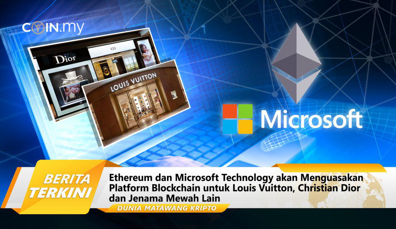 an image on a post on ethereum microsoft technology blockchain louis vuitton christian dior