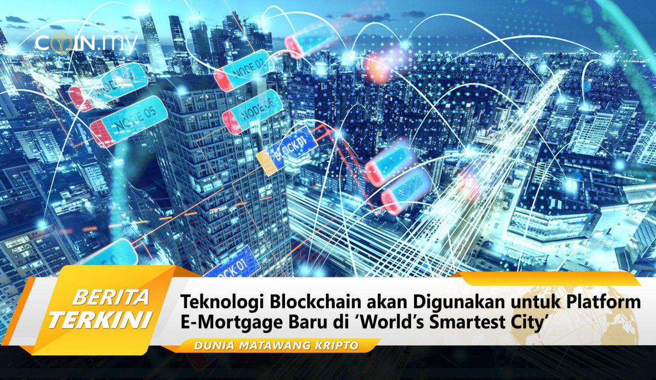an image on a post on blockchain e-mortgage dubai