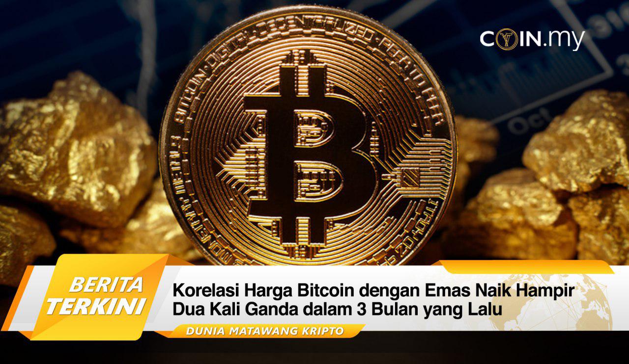 Korelasi Harga Bitcoin Dengan Emas Naik Hampir Dua Kali Ganda Dalam 3 Bulan Yang Lalu Coin My